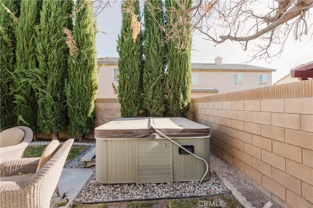 44620 Painted Desert St, Lancaster, CA 93536 - exterior space featuring a fenced backyard and a hot tub