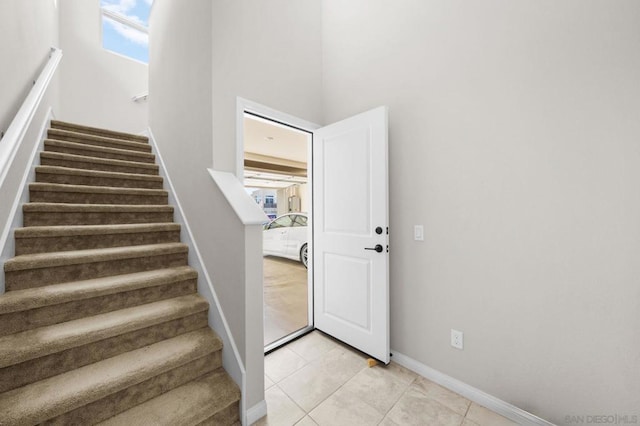 view of tiled entrance foyer