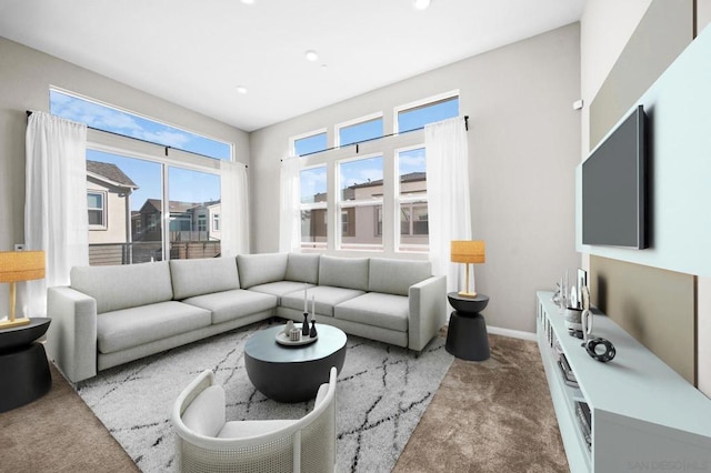 view of carpeted living room