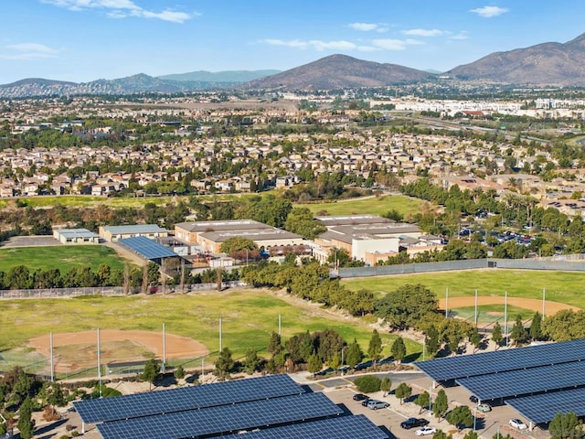 bird's eye view featuring a mountain view