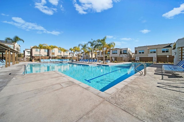 view of pool with a patio