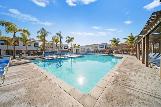 view of pool with a patio