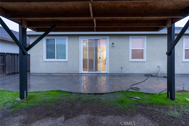 rear view of property with a patio