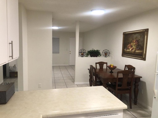 view of tiled dining area