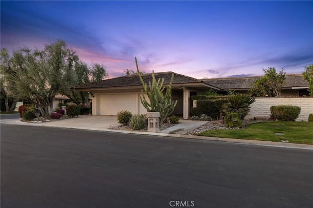 view of front of house featuring a garage