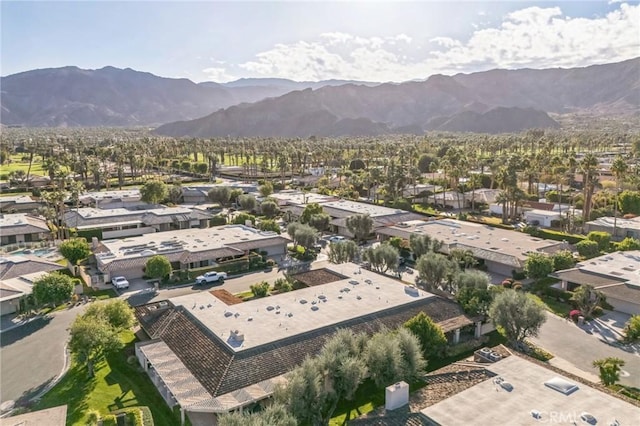 bird's eye view featuring a mountain view