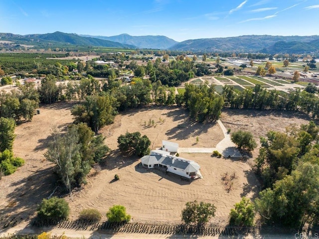 aerial view with a rural view and a mountain view