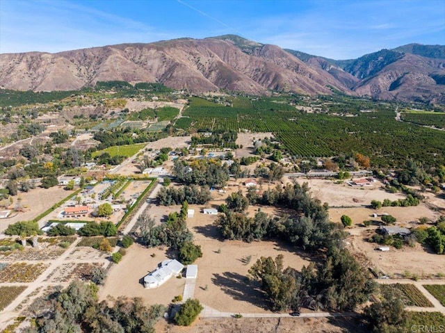 aerial view featuring a mountain view