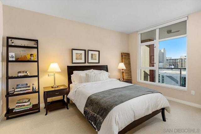 view of carpeted bedroom