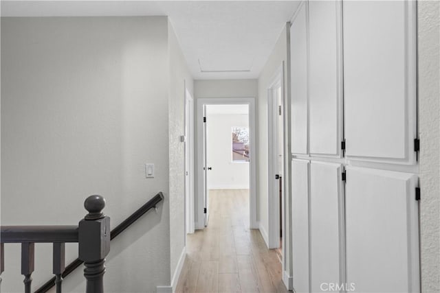 corridor featuring light wood-type flooring