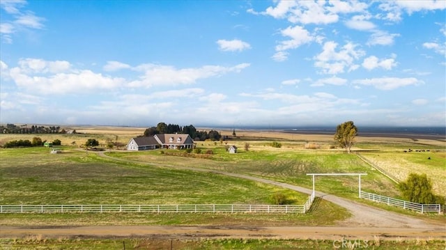 bird's eye view featuring a rural view