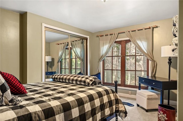 801 Kuffel Canyon Rd, Lake Arrowhead, CA 92385 - bedroom with carpet floors and multiple windows