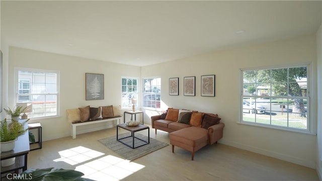 living room with a wealth of natural light