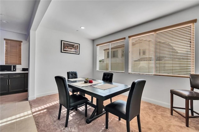 24469 Paxton Ln, Lake Elsinore, CA 92532 - dining space with recessed lighting and light tile patterned floors