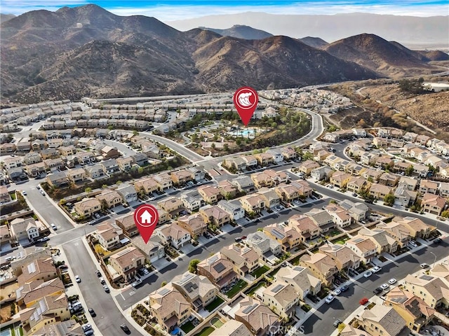 24469 Paxton Ln, Lake Elsinore, CA 92532 - aerial view of property's location with nearby suburban area and a mountain backdrop