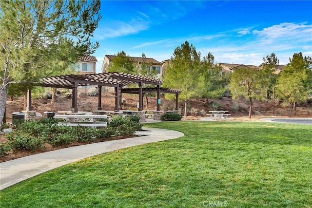 24469 Paxton Ln, Lake Elsinore, CA 92532 - view of green lawn featuring a pergola