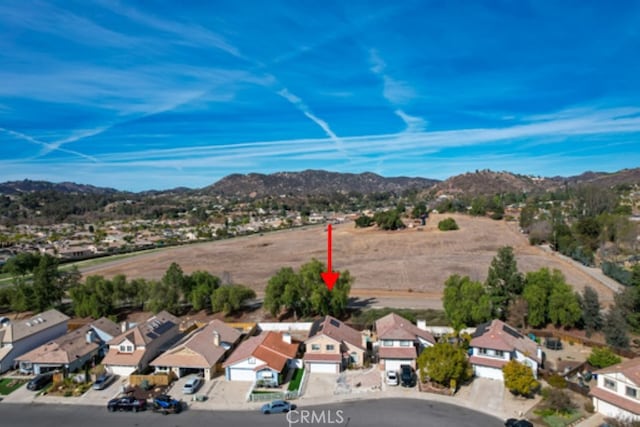 aerial view featuring a mountain view