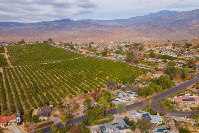 aerial view featuring a mountain view