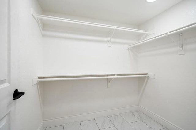 view of walk in closet