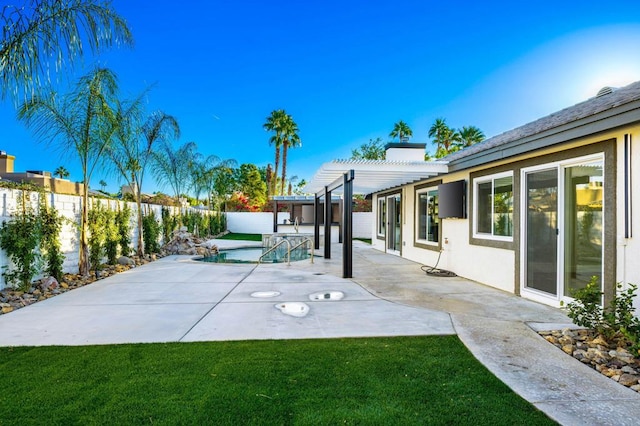 view of patio / terrace with a pergola