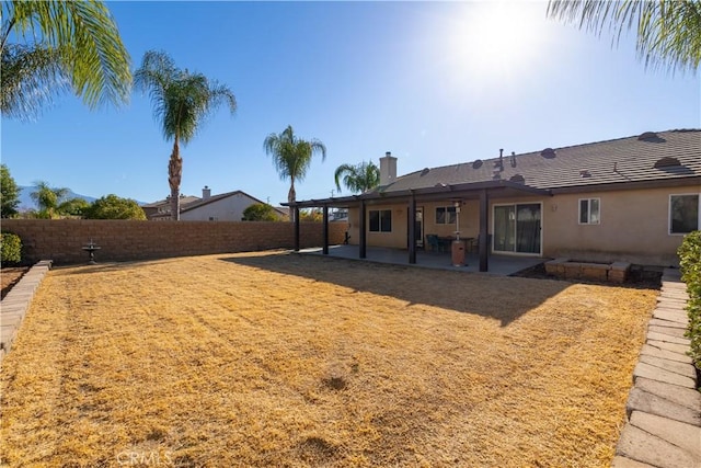 view of yard with a patio area