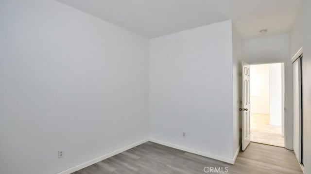 empty room featuring light hardwood / wood-style flooring