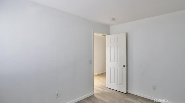 empty room featuring light wood-type flooring