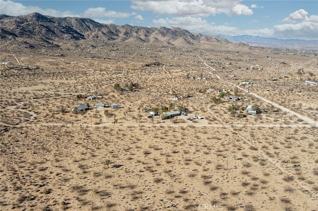 drone / aerial view with a mountain view