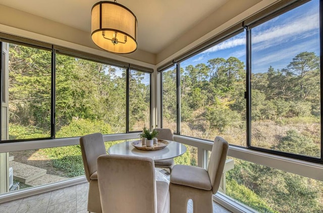 view of sunroom / solarium