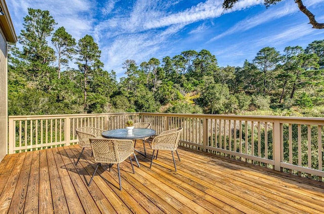 view of wooden terrace