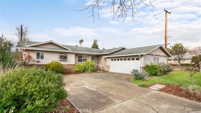 ranch-style house featuring a garage