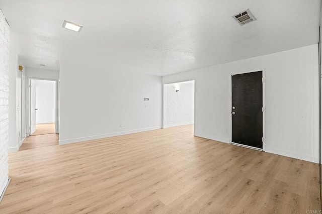 empty room featuring light wood-type flooring