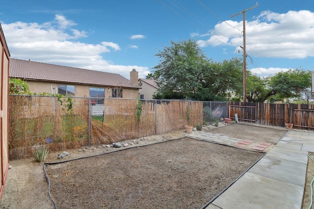 view of yard featuring a patio