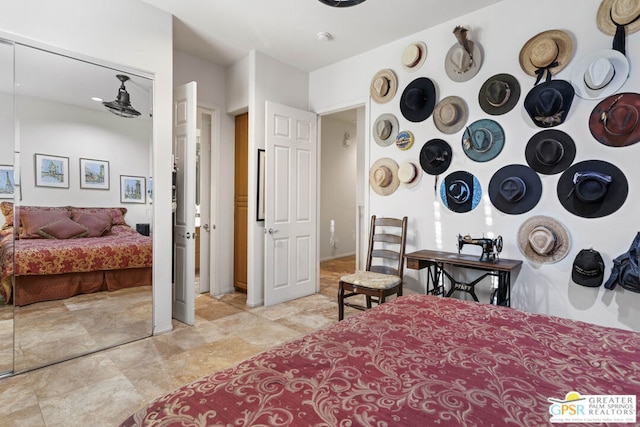 bedroom with a closet