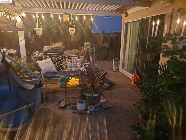 view of patio / terrace with a pergola