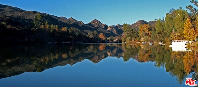 view of water feature featuring a mountain view