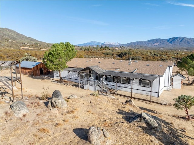 51490 Forest Boundry Rd, Anza, CA 92539 - rear view of house featuring a mountain view