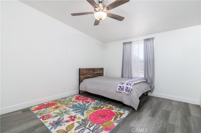 51490 Forest Boundry Rd, Anza, CA 92539 - bedroom with ceiling fan and hardwood / wood-style flooring