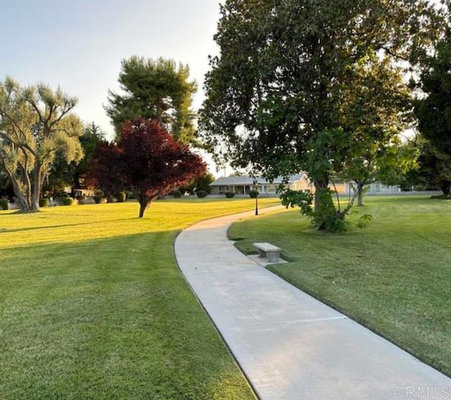 surrounding community featuring a yard