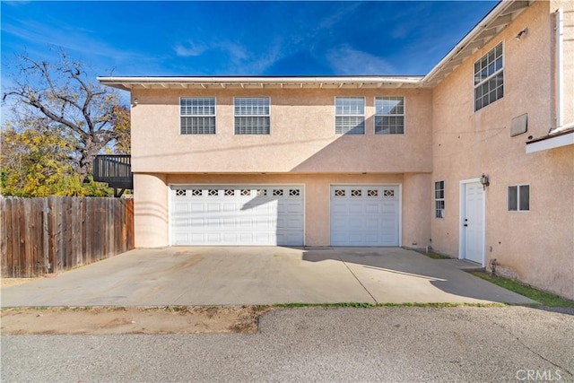 view of front facade with a garage