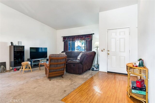 living room with carpet