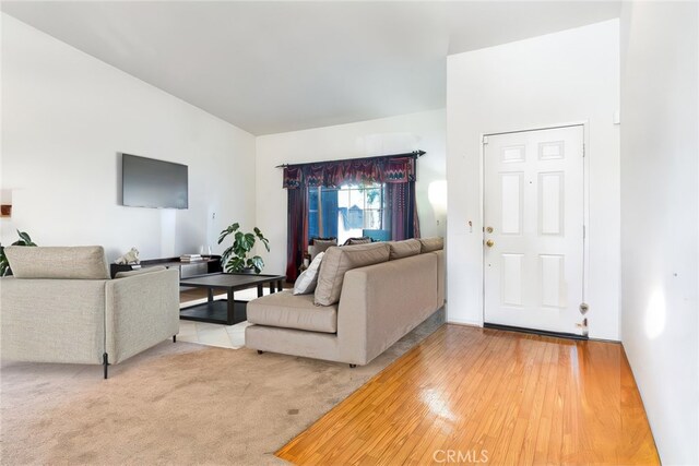 living room with wood-type flooring