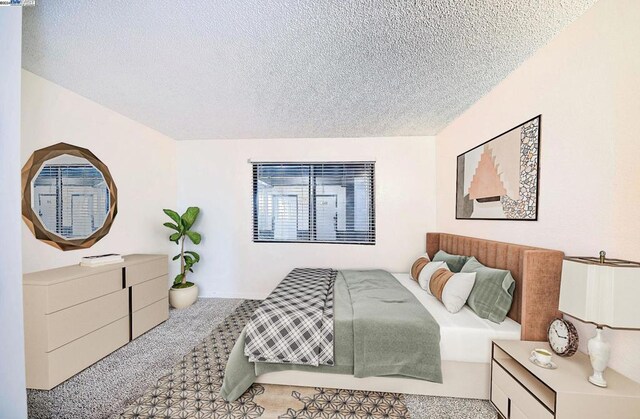 bedroom featuring a textured ceiling