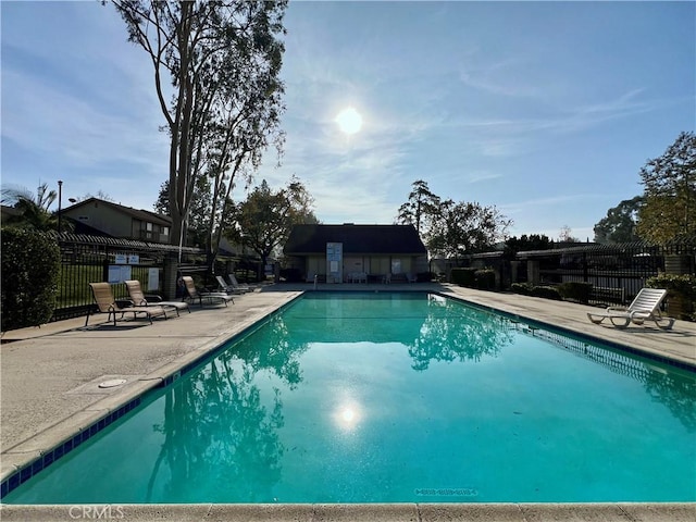 view of pool featuring a patio area