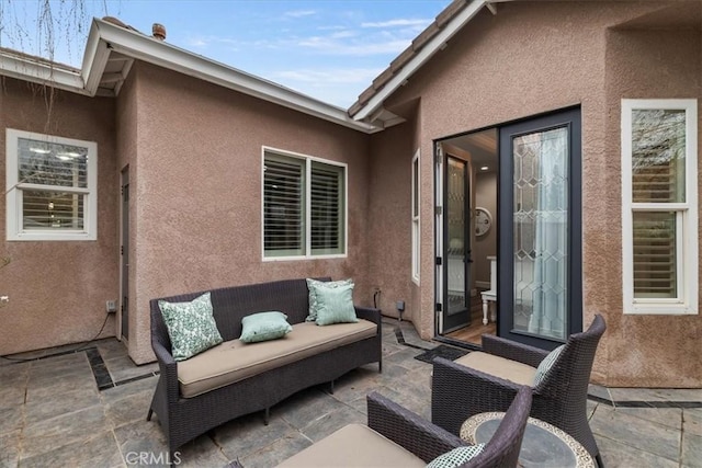 view of patio featuring outdoor lounge area