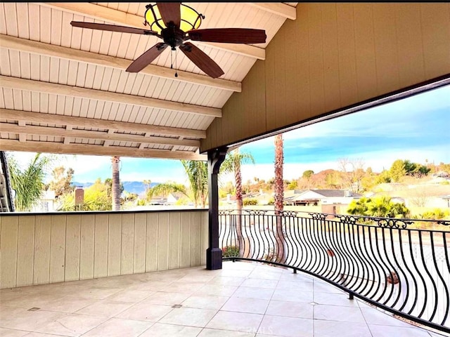 view of patio / terrace with ceiling fan