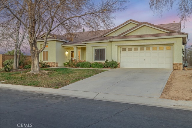 view of front of house featuring a garage