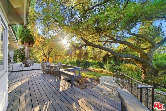 view of wooden deck