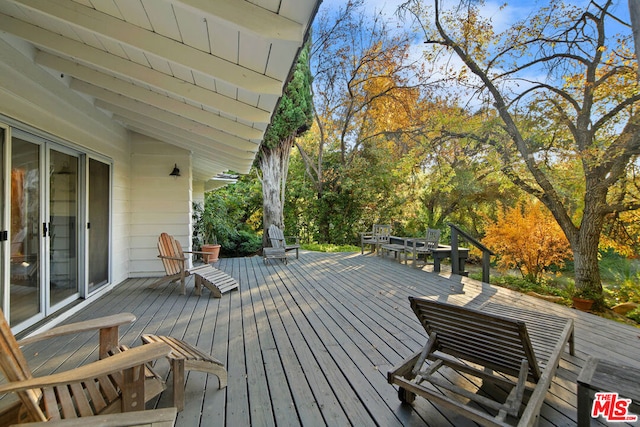 view of wooden terrace