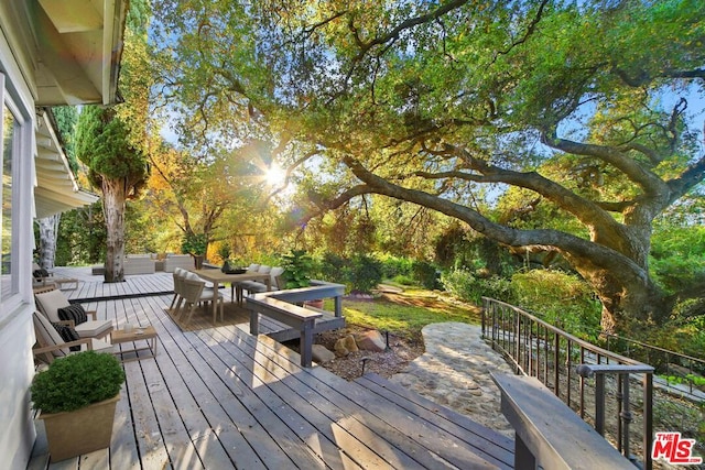 view of wooden deck